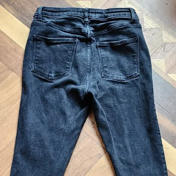 Denim&Co Faded Black Skinny Jeans Size 8